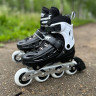 Роликовые коньки раздвижные COMIRON (39-42), чёрные