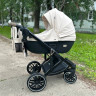 Коляска Luxmom F2 Экокожа 2в1 Бежевый