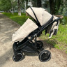 Коляска Luxmom F2 Экокожа 2в1 Бежевый