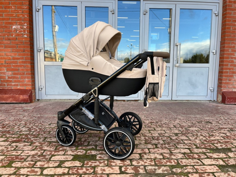 Коляска Luxmom F2  Экокожа 2в1 Хакки