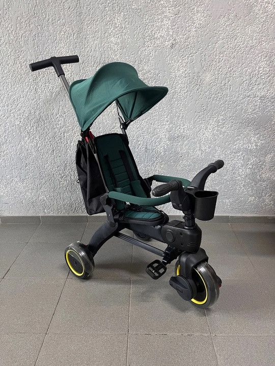 Коляска складная 3-колесная Luxmom S7 Зеленый